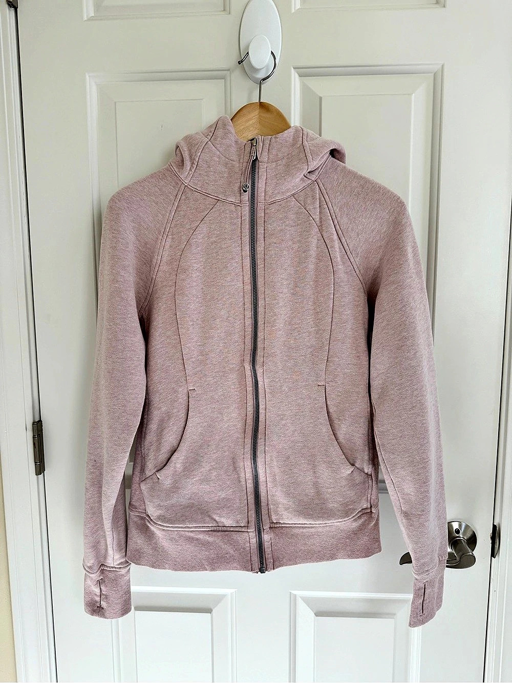 lululemon Scuba Full-Zip Hoodie Heathered Pink Size 6